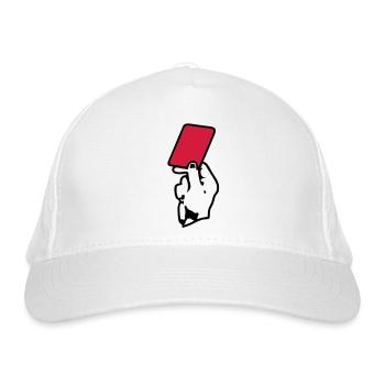 main hand carton rouge red card - Casquette classique bio - blanc - Devant