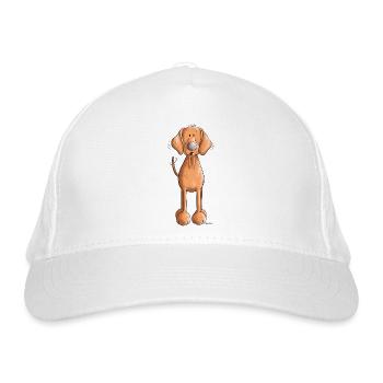 Knuffiger Vizsla - Bio-Baseballkappe - Weiß - Vorne