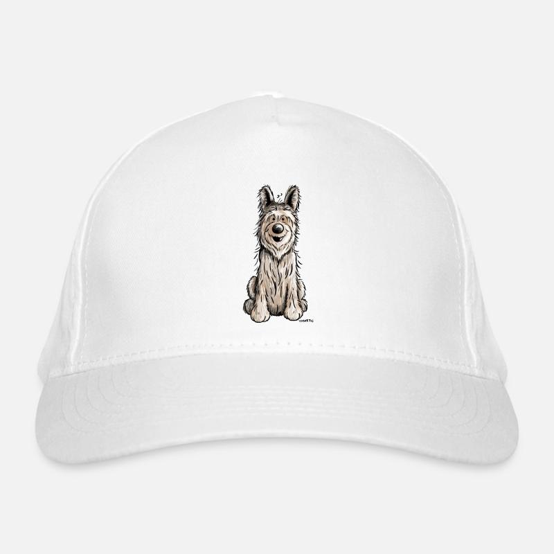 Berger Picard - Hund - Dog -,Comic - Bio-Baseballkappe - Weiß