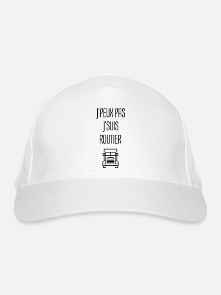 Trucker LKW Fahrer Routier Truck Camion Transport - Organic Baseball Cap - white - Front
