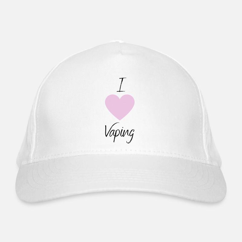 I Love Vaping - Dampfen - Sprüche Bio-Baseballkappe