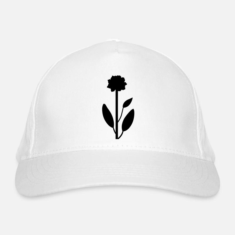 Flower with stem Organic Baseball Cap