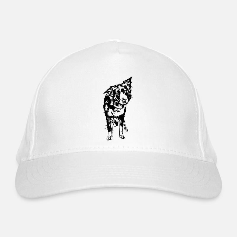 Border Collie Portrait Hunde Hütehunde Wilsigns Bio-Baseballkappe