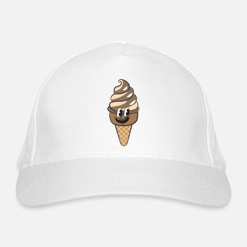 Retro Cartoon Eiscreme Bio-Baseballkappe