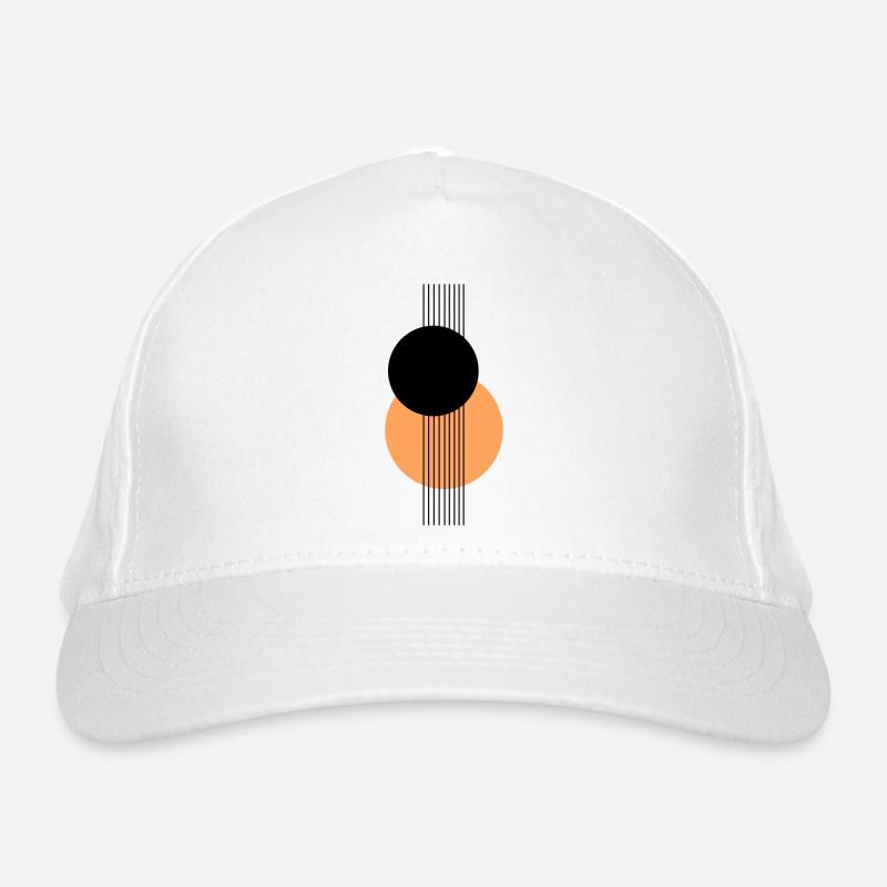 Abstract Geometric Design Orange Black Organic Baseball Cap