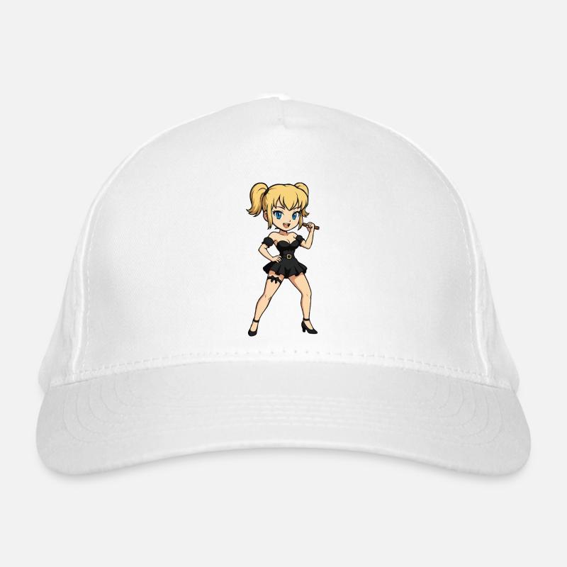 Blonde Rock Singer on Stage Organic Baseball Cap