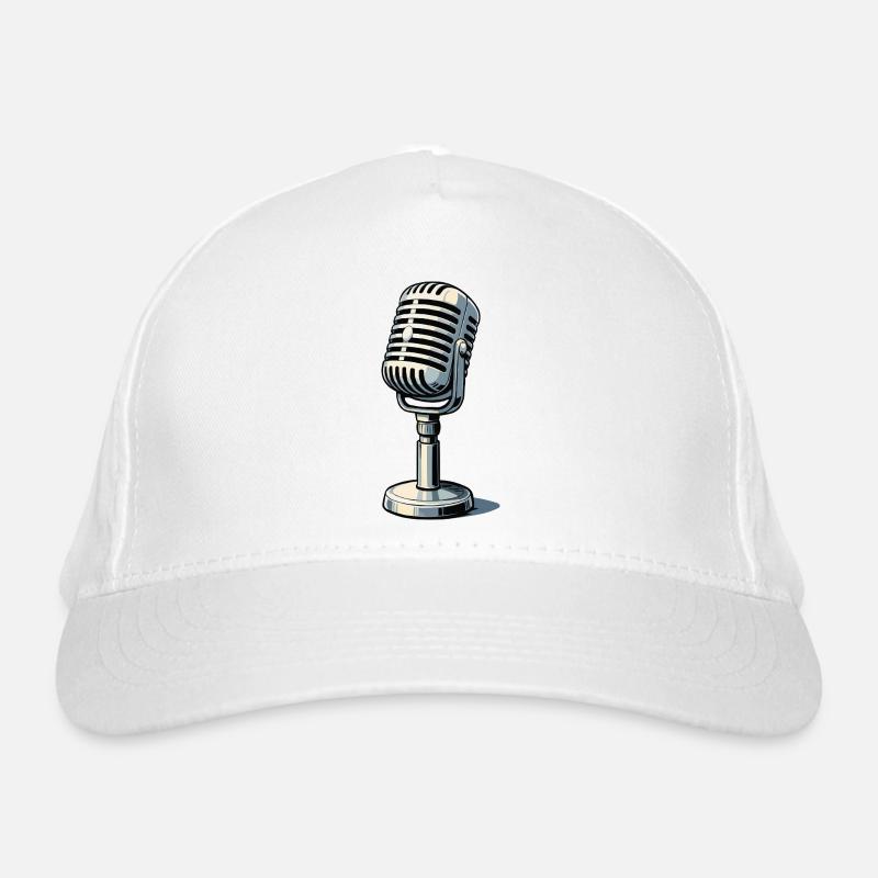 Aspetto da palco con microfono vintage Berretto da baseball green