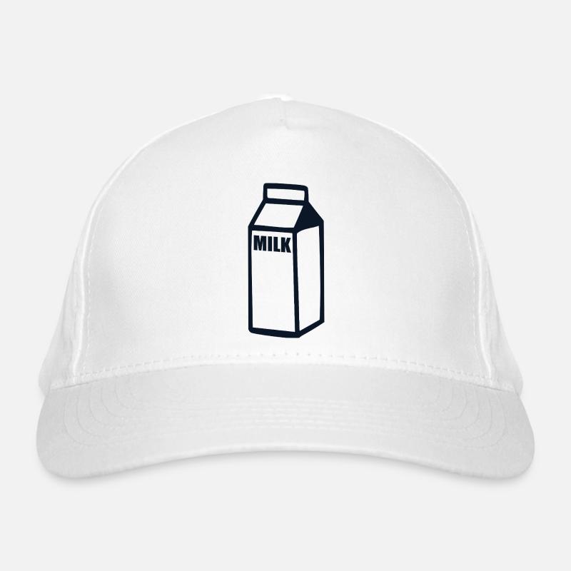 lait - Casquette classique bio - blanc