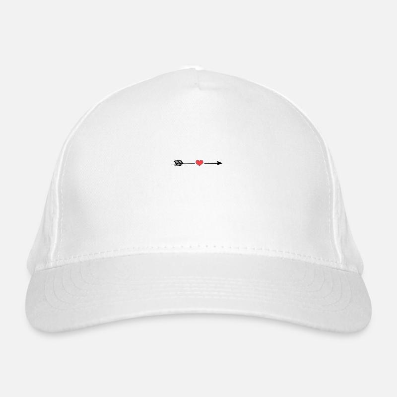Heart and arrow Organic Baseball Cap