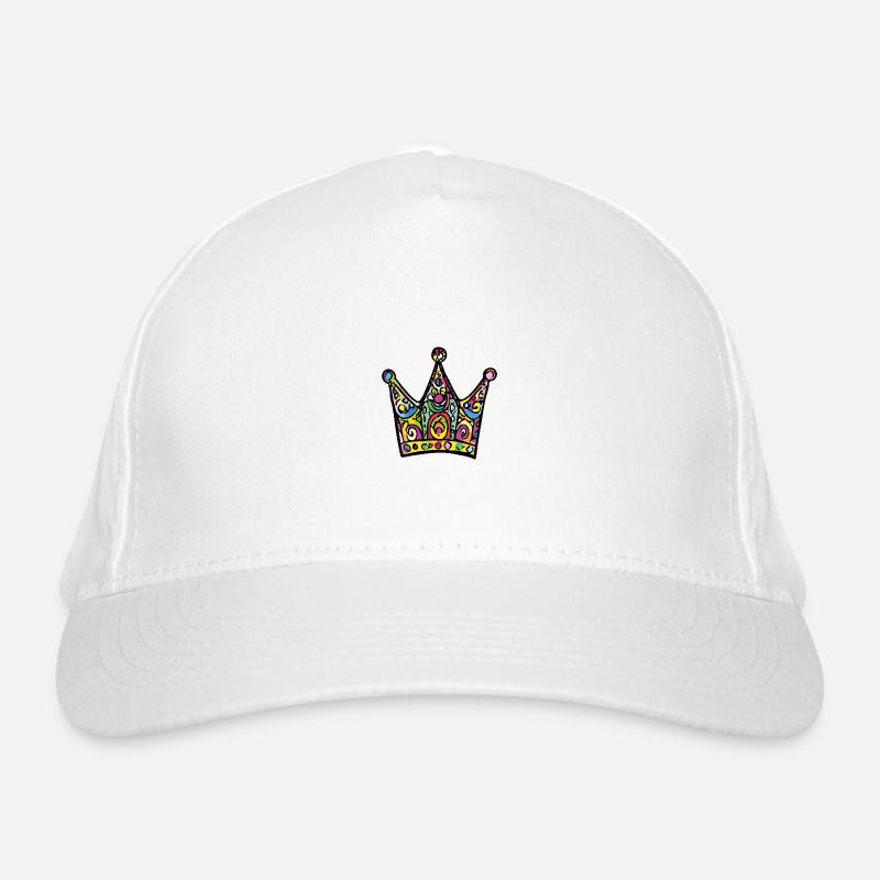 Crown Drawing Colorful Organic Baseball Cap