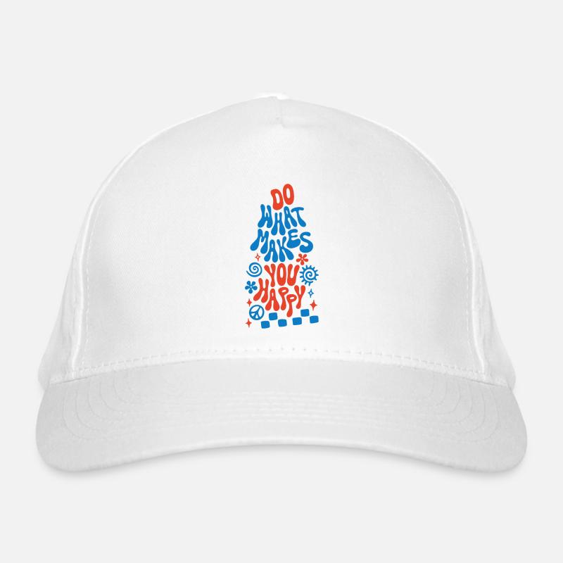 Do What Makes You Happy Retro Spruch Bio-Baseballkappe