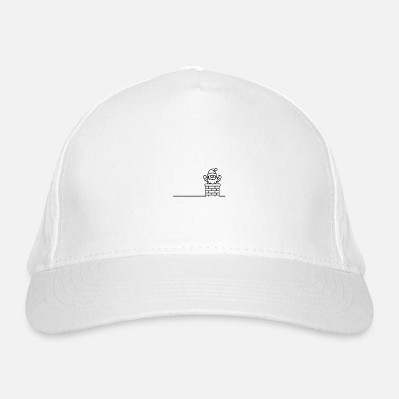 Père Noël Cheminée Noël Casquette classique bio