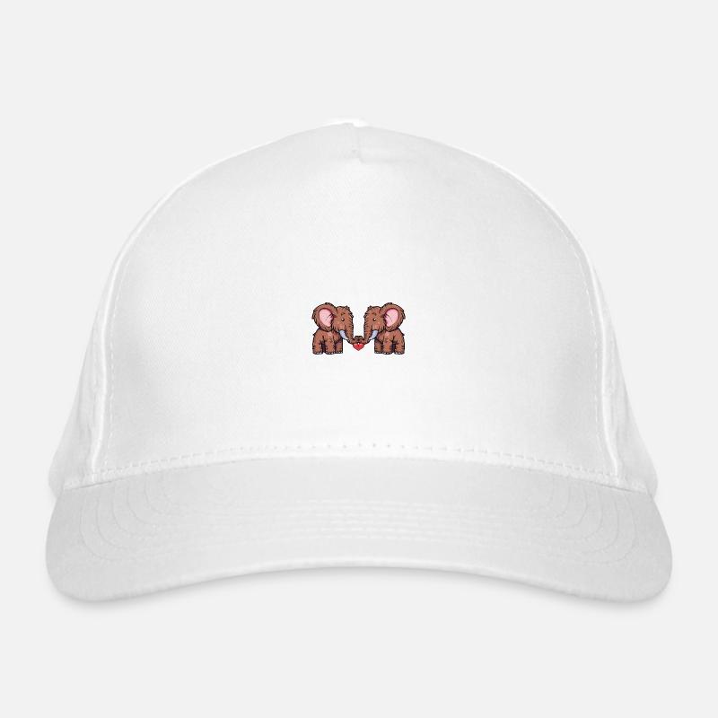 Mammut Paar Valentinstag Bio-Baseballkappe