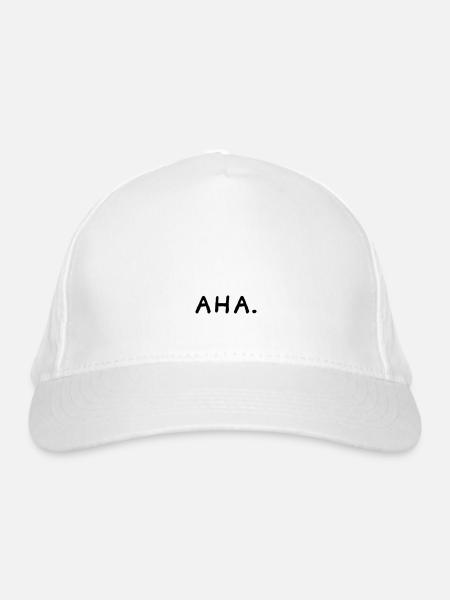 Aha - Bio-Baseballkappe - Weiß