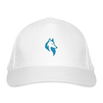 Wolf silhouette - Organic Baseball Cap - white - Front