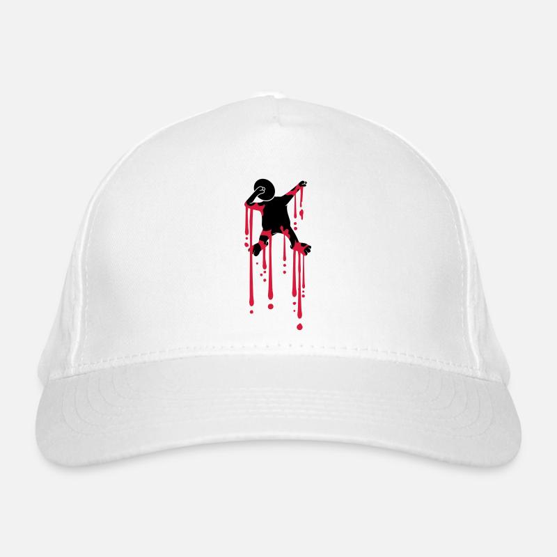 blood drops dabbing graffiti silhouette dancing there Organic Baseball Cap