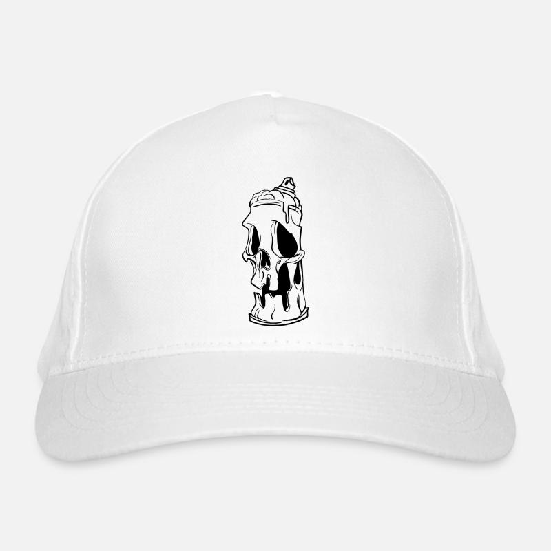 Skull spray can Organic Baseball Cap