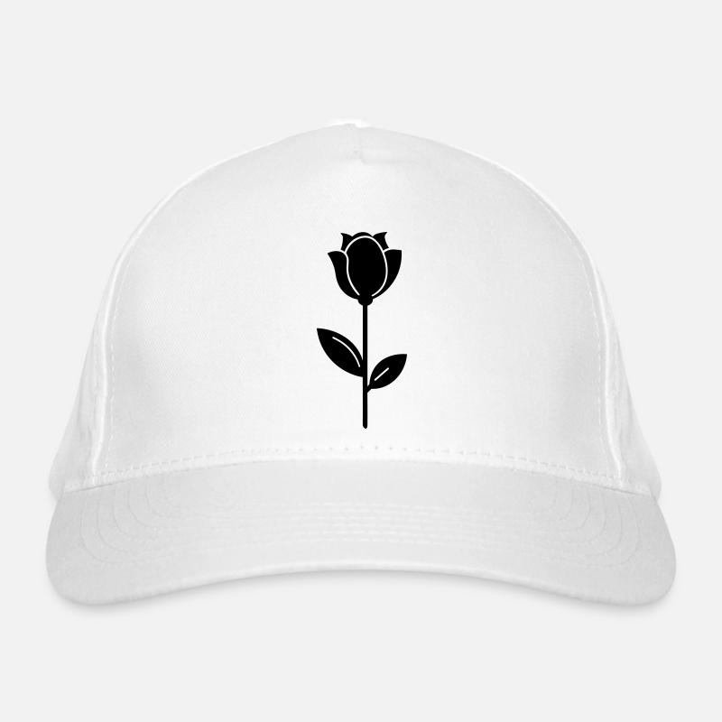 Rosa Blume Bio-Baseballkappe