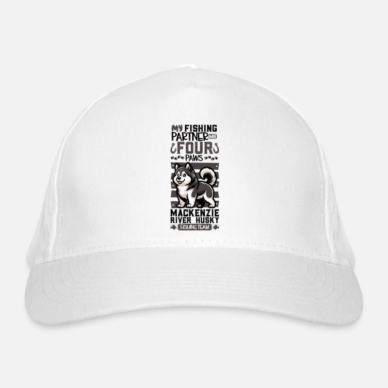 Pêche et husky du fleuve Mackenzie Casquette classique bio