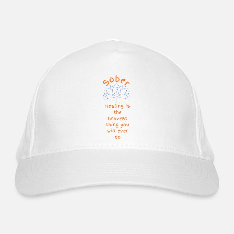 Tapferer Nüchternheits-Heil-Lotus Bio-Baseballkappe