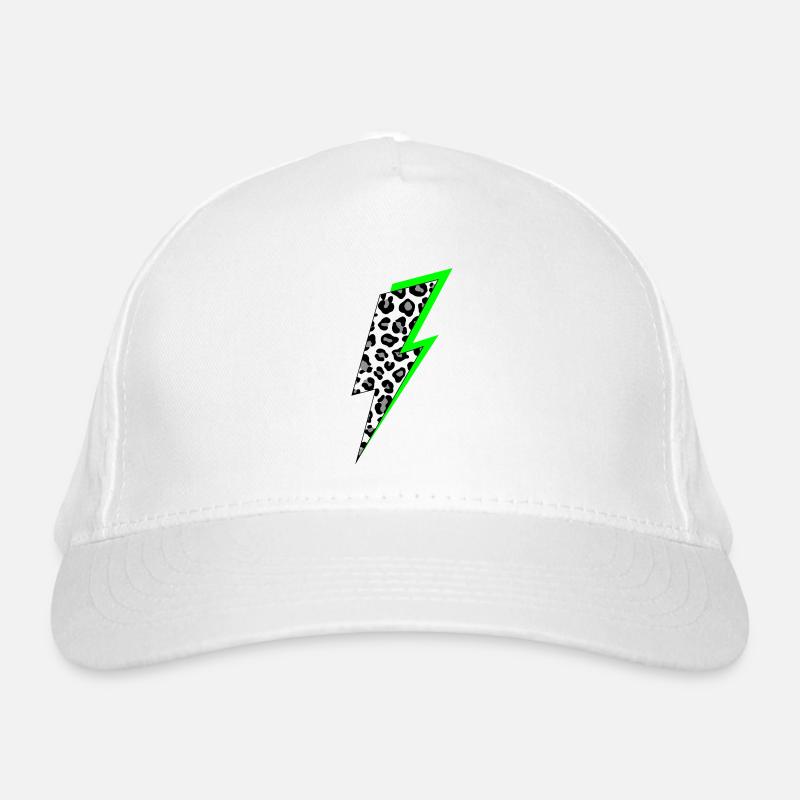Lightning Leopard Pattern with Neon Shadow Organic Baseball Cap