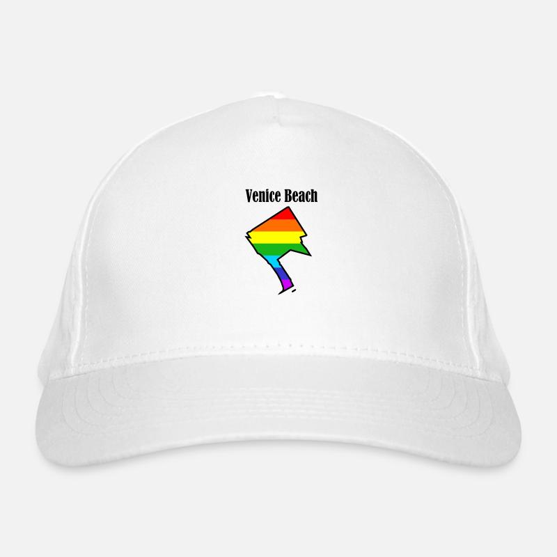 Venice Beach L.A. Regenbogen Bio-Baseballkappe