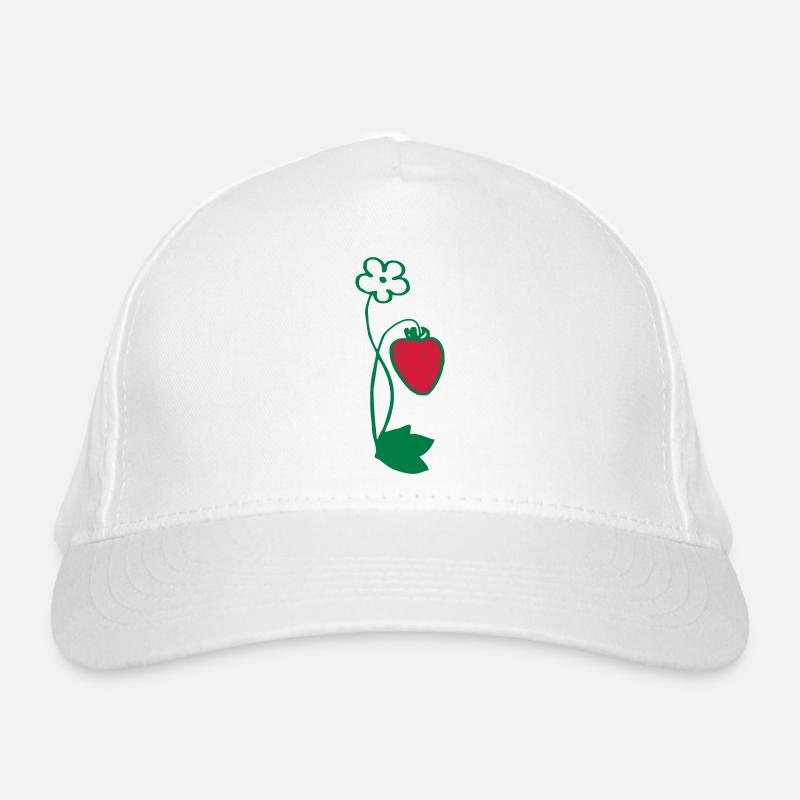 Erdbeere Bio-Baseballkappe