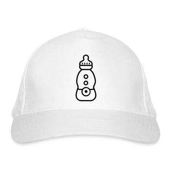 bottle - Organic Baseball Cap - white - Front