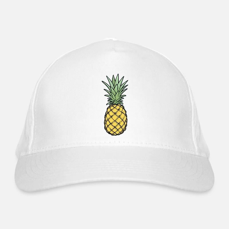Ananas Comic Style Bunt Sommer Bio-Baseballkappe