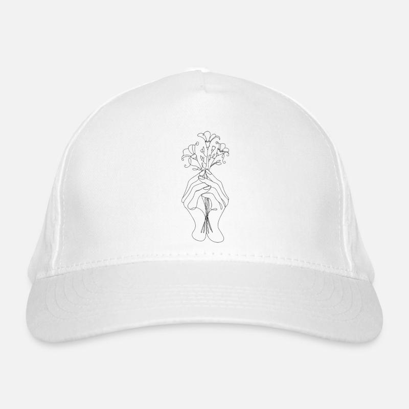 Hands Nurture Sprouting Bouquet Organic Baseball Cap