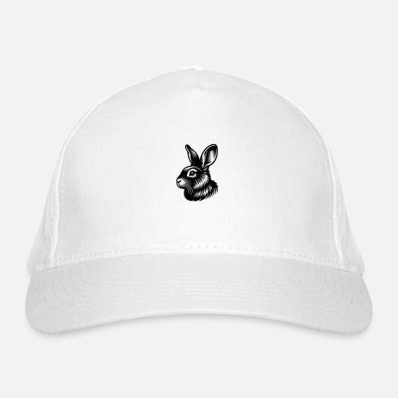 Petit lapin mignon avec de grandes oreilles Casquette classique bio