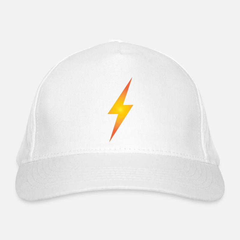 Yellow gradient lightning bolt Organic Baseball Cap