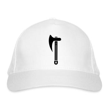 axe - Organic Baseball Cap - white - Front
