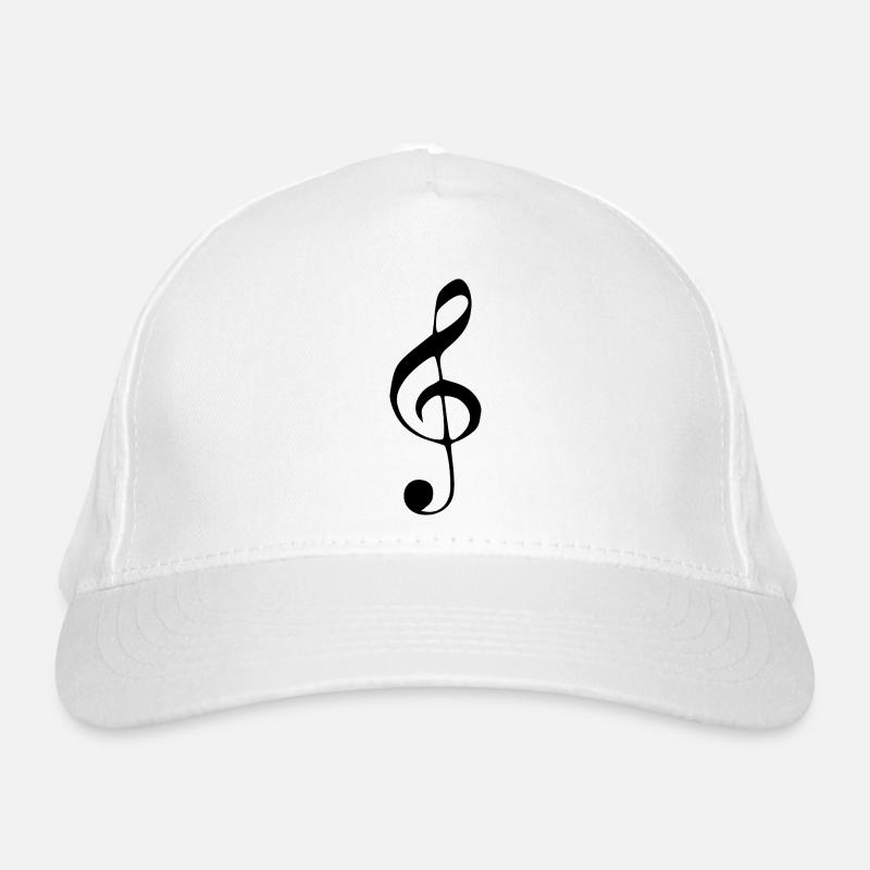 Musik Notenschlüssel Note Musiknote schwarz Bio-Baseballkappe