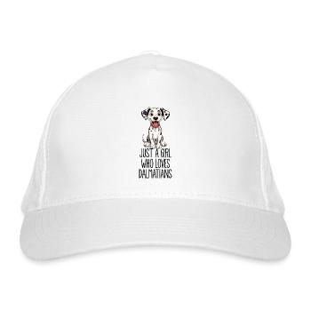 Just a girl who loves Dalmatians - Bio-Baseballkappe - Weiß - Vorne