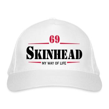 2 colors - Skinhead My Way of Life Skinheads - Organic Baseball Cap - white - Front