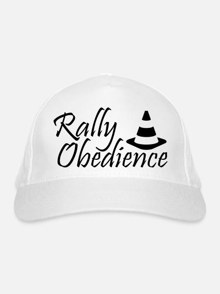 Rally Obedience - Bio-Baseballkappe - Weiß - Vorne