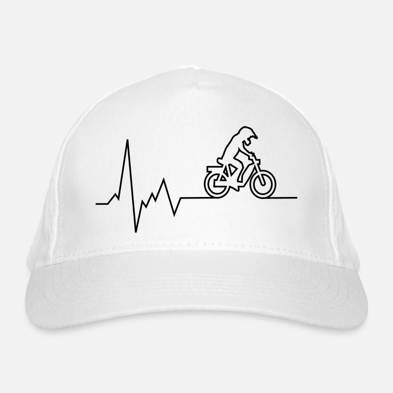 herzschlag mofa Bio-Baseballkappe