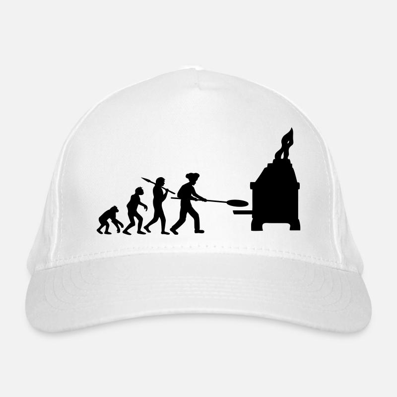Evolution Pizza Bäcker Bio-Baseballkappe