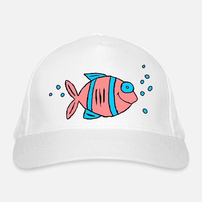 Fisch Buntbarsch Wasser Meer Graffiti Zeichnung Bio-Baseballkappe
