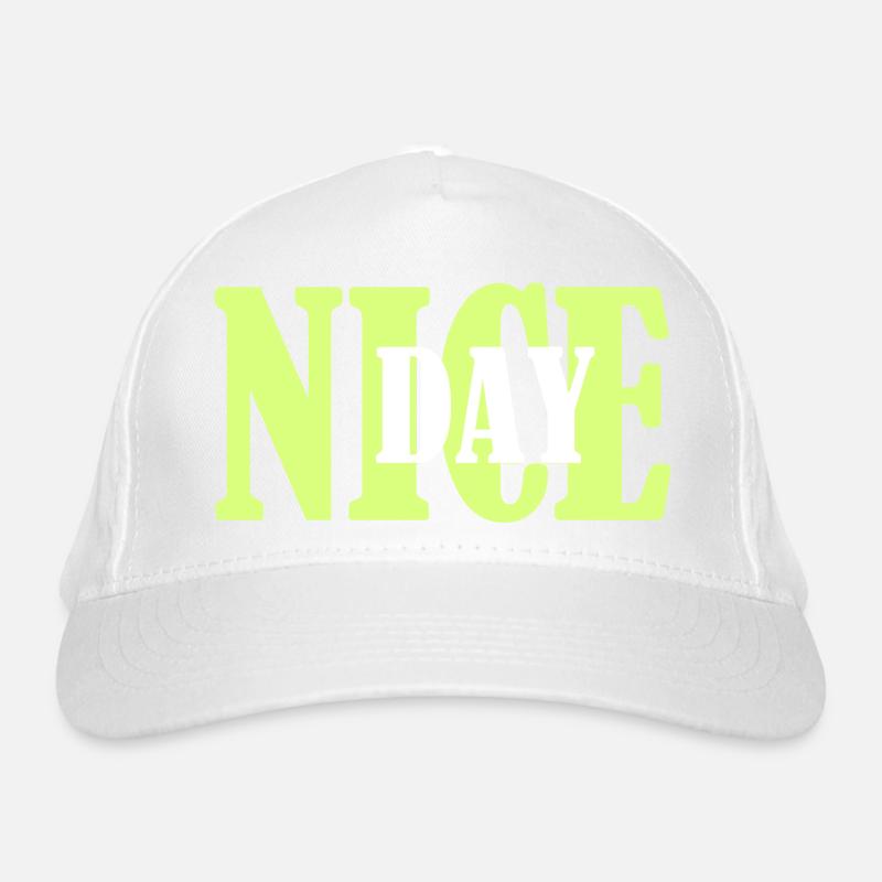 Nice day 1 - Organic Baseball Cap - white