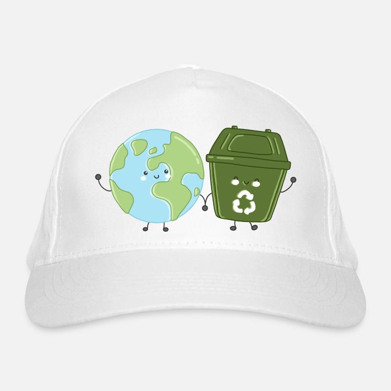 Le recyclage sur terre main dans la main Casquette classique bio