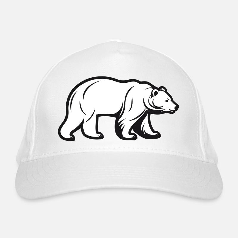 Bear Silhouette Organic Baseball Cap