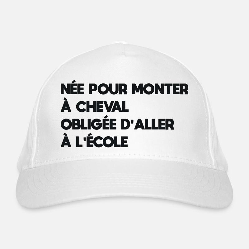 née pour monter à cheval Casquette classique bio