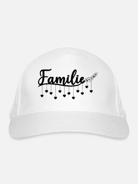 Familie - Bio-Baseballkappe - Weiß