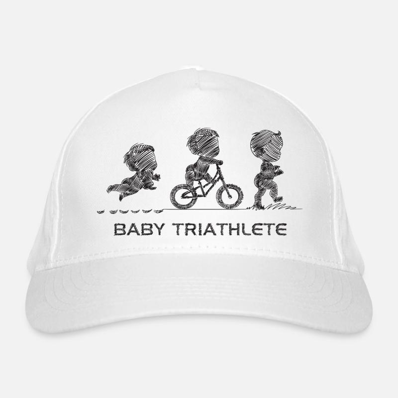 Kleiner Knopf-Triathlet Bio-Baseballkappe