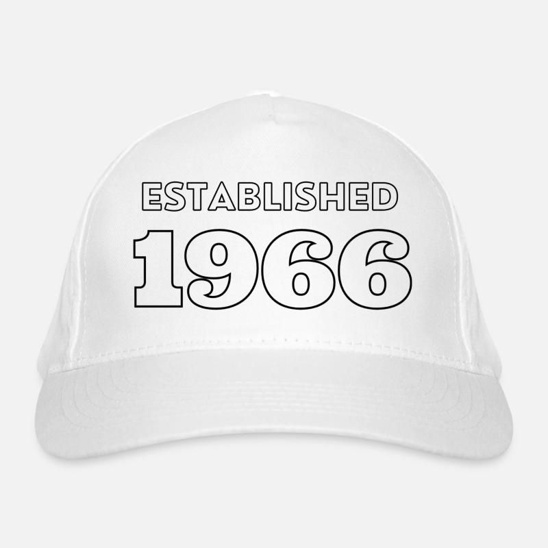Established 1966 - Organic Baseball Cap - white