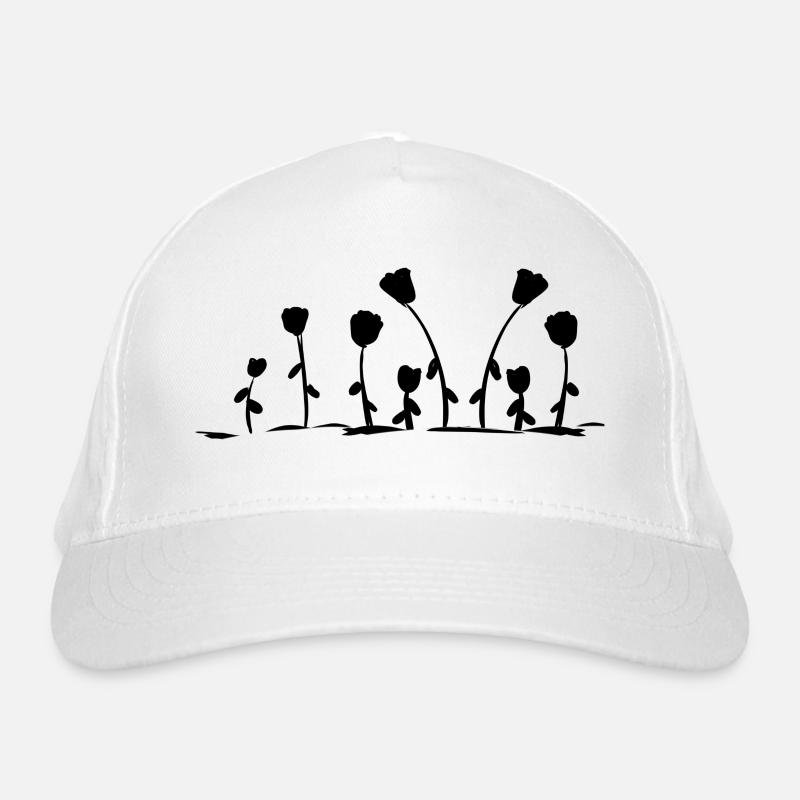 natural flowers rose earth line pattern Organic Baseball Cap