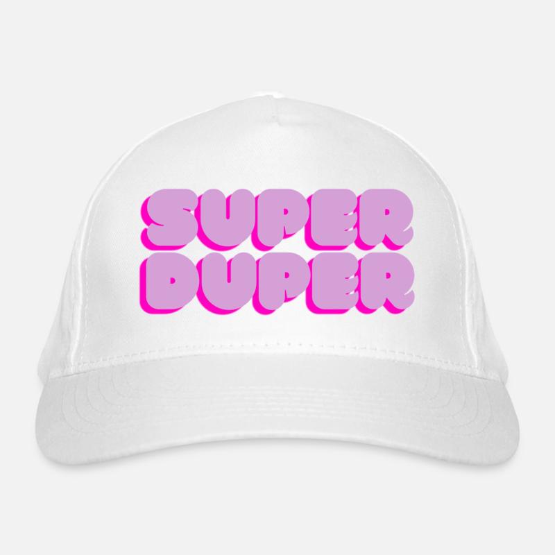 Super Duper - Bio-Baseballkappe - Weiß