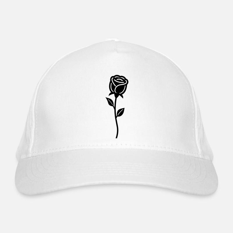 Pink Flower Organic Baseball Cap
